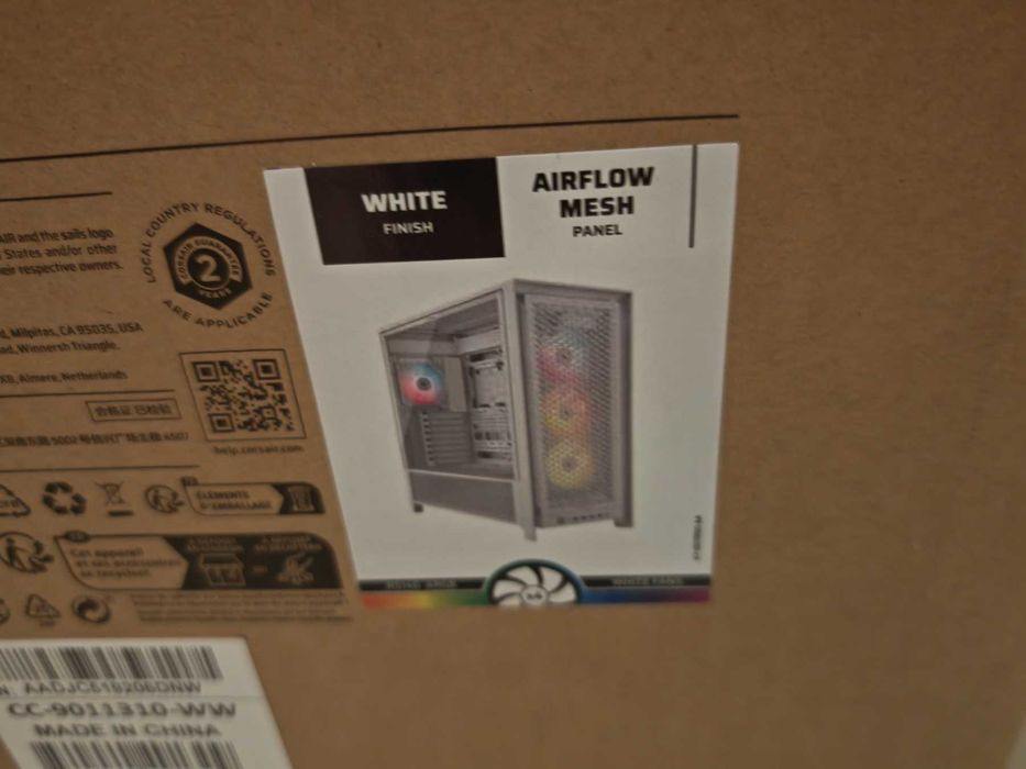 НОВА ! Компютърна кутия Corsair FRAME 5000D RS ARGB Airflow, Mid-Tower, ATX, White