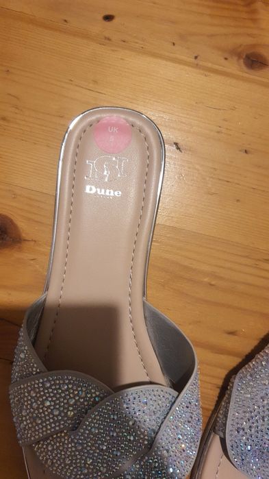 Șlapi / saboți Dune London – mărime 38 Culoare argintiu
