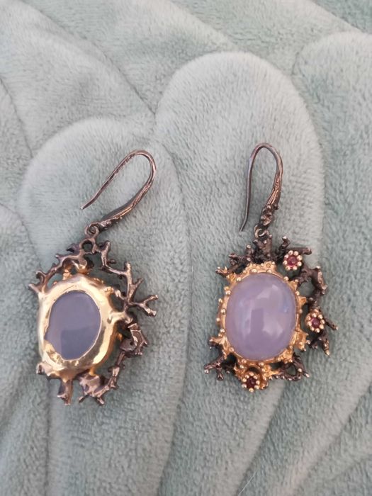 Бирюза ожерелье, серьги серебро 925.