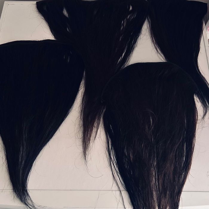 Естествена коса( червената от Vanet, кестенявата от Otto