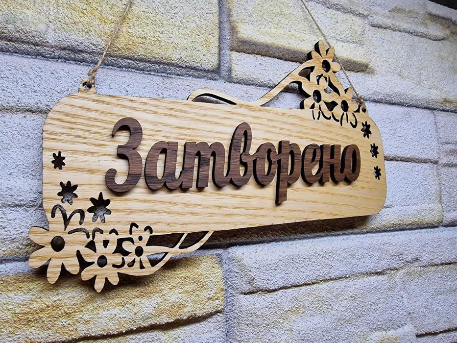 Двустранна табела Отворено / Затворено за магазин