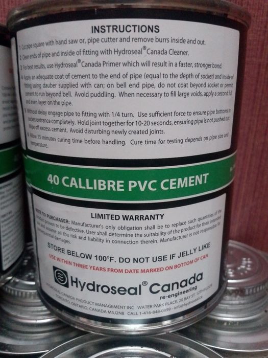 Клей для ПВХ труб