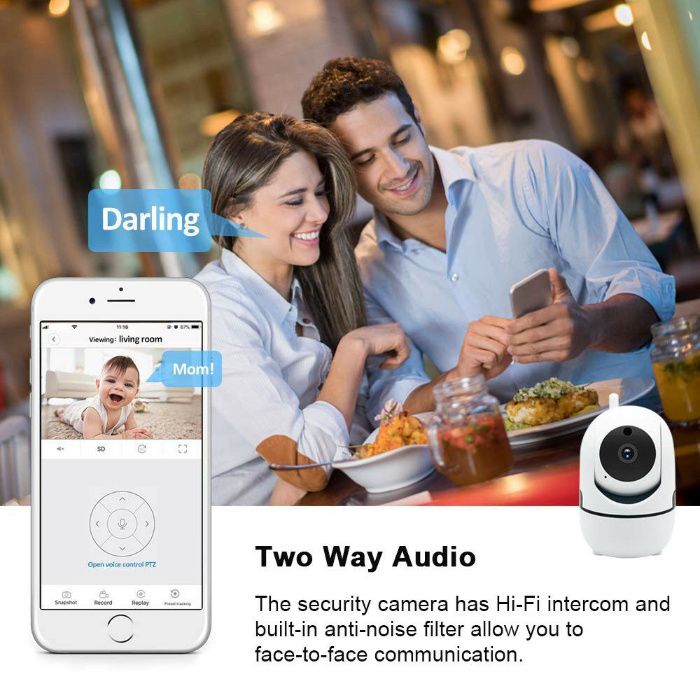 Camera supraveghere IP WIFI HD 1080P 3.6mm 2.0MP, Detectare miscare!