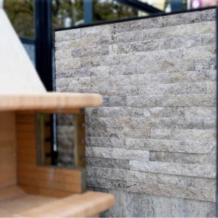 Travertin Silver Scapitat  15 x 5 x 2 cm 95.71 +TVA / mp