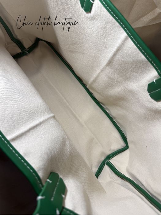 Genti tote goyard alb si verde