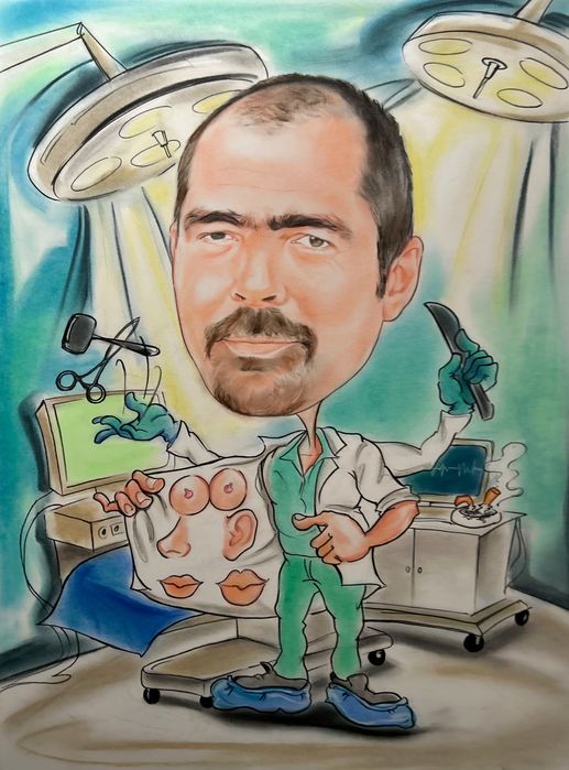 Карикатура,шарж- ръчно рисувани