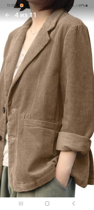 Пиджак женский микро вельвет
