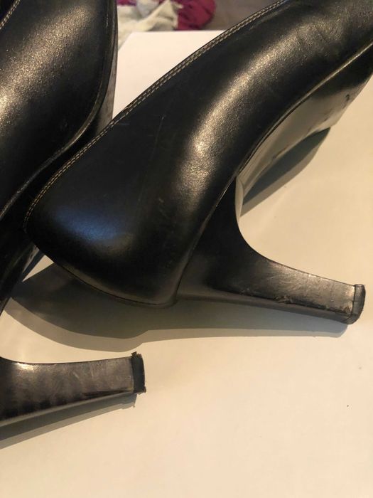 Pantofi piele naturala cu toc mic subtire - dama 40