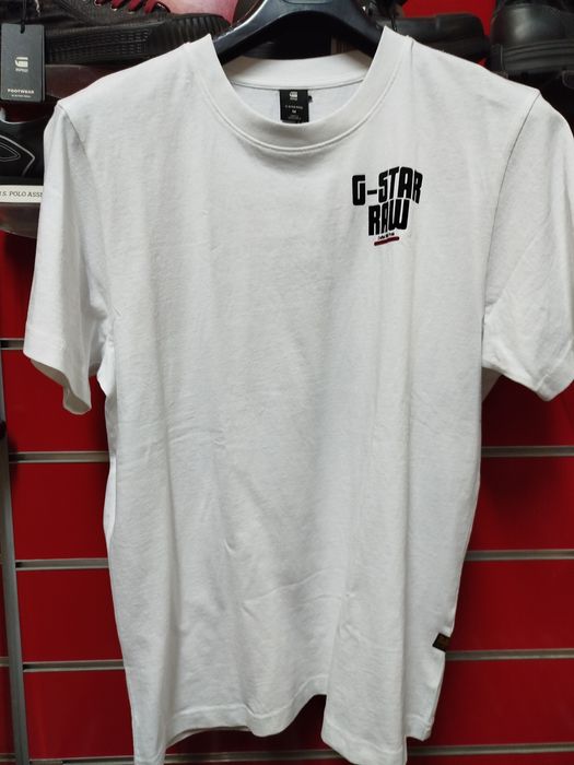 Уникална тениска G-Star Raw Engine Loose L XL нова мъжка бяла