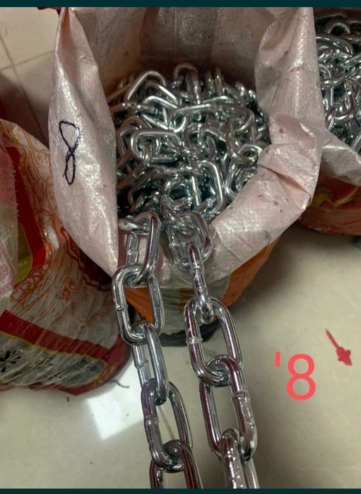 Цепь никелированная, для бычков