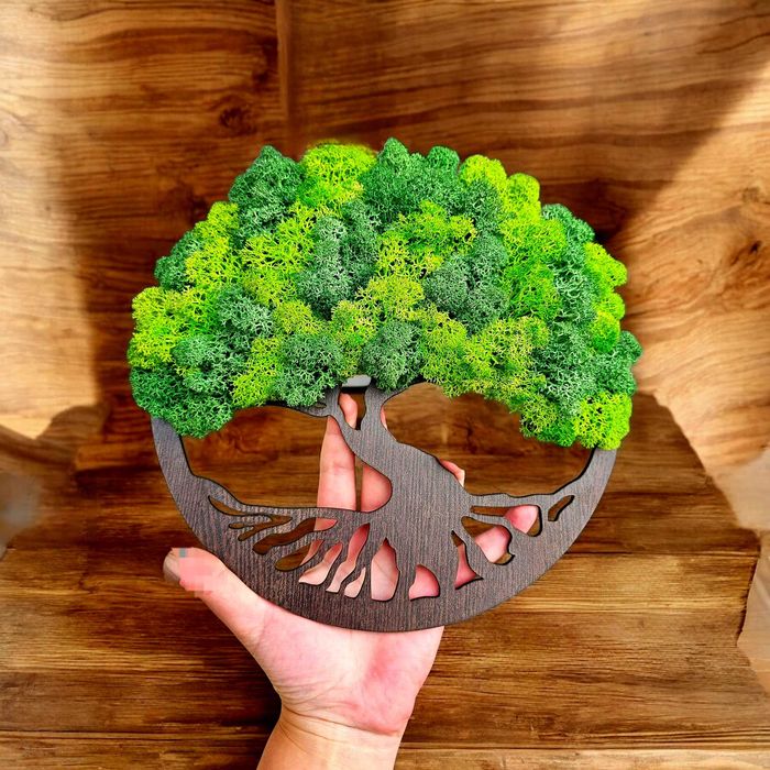 Живи картини/ пана за декорация с естествен скандинавски мъх