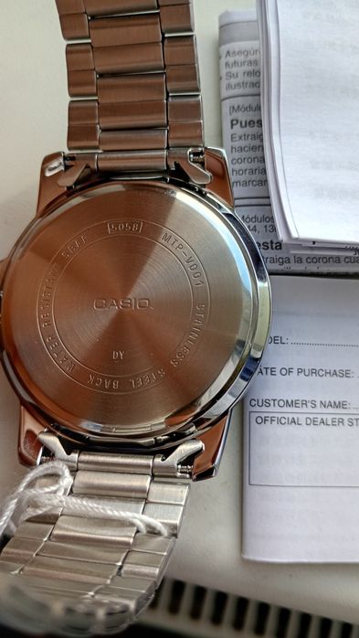 Ceas Casio MTP-VD01D- 2E, modul 5058, albastru, nou, nepurtat, garanție, acte