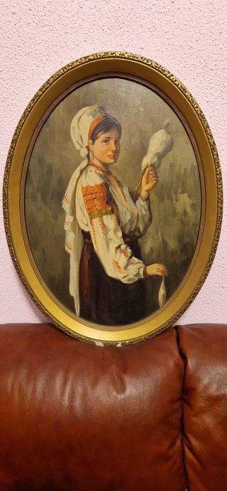 Tablouri vechi-pictura canvas, panza, rame din lemn sau ipsos