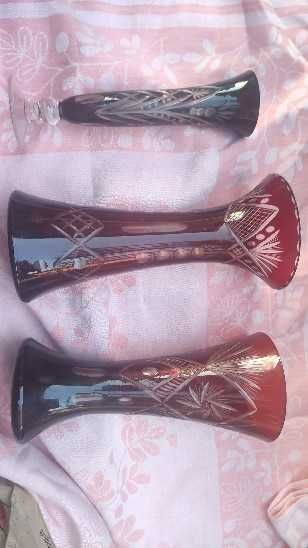 Vaze cristal rosu