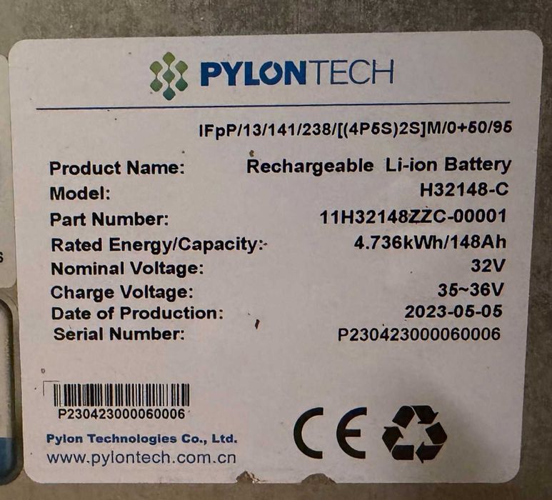 Modul Baterie Stocare LFP PYLONTECH 4,7 KWh High Voltage