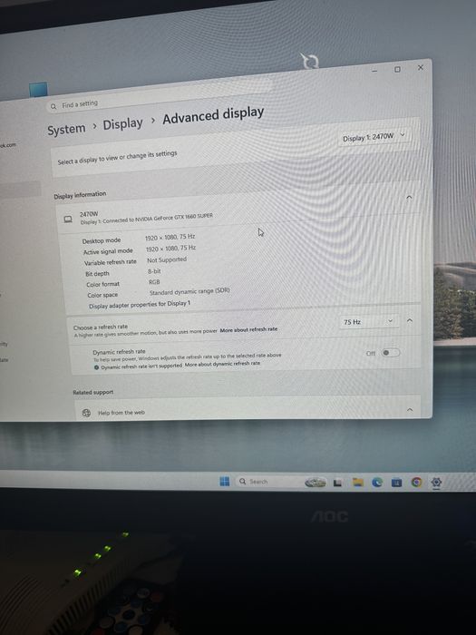 Monitor Aoc 24 inci