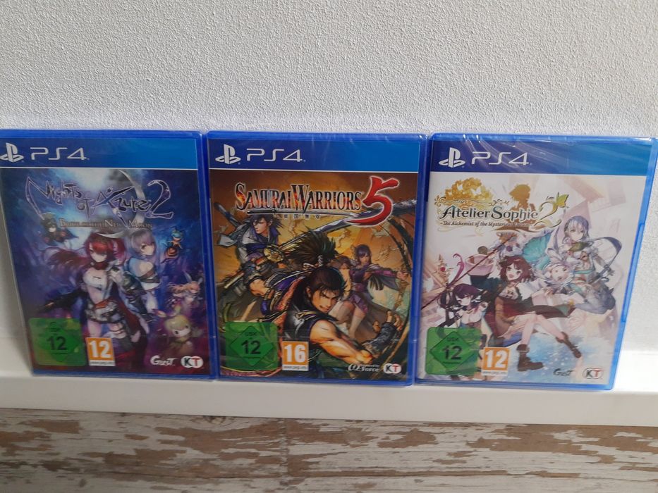 Atelier Sophie 2 , Samurai Warriors 5, Nights of Azure 2 ps4