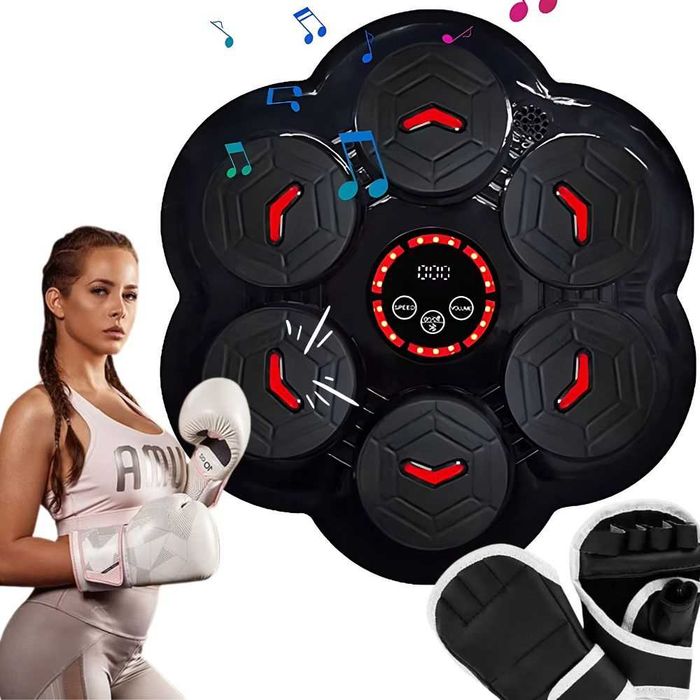 Set tinta lovituri box si manusi 9 nivele viteza muzica Bluetooth