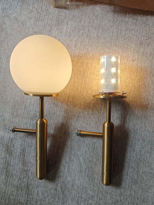 Безжични  стенни златист аплицу 2 бр.RGB с, презареждаща батерия