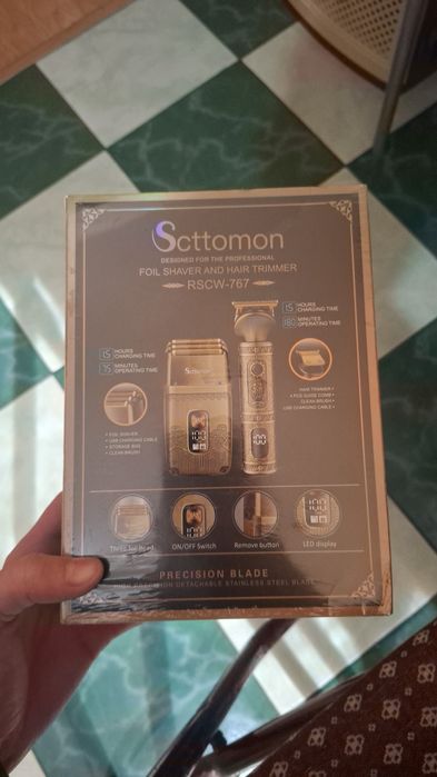 Aparat de ras electric & trimmer profesional Scttmon RSCW-767 – Nou