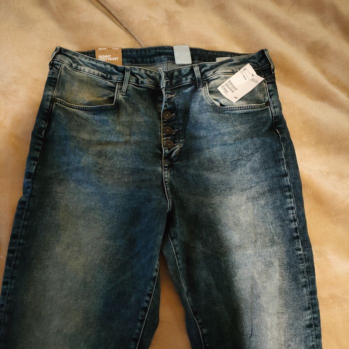 Blugi skinny talie inalta H&M