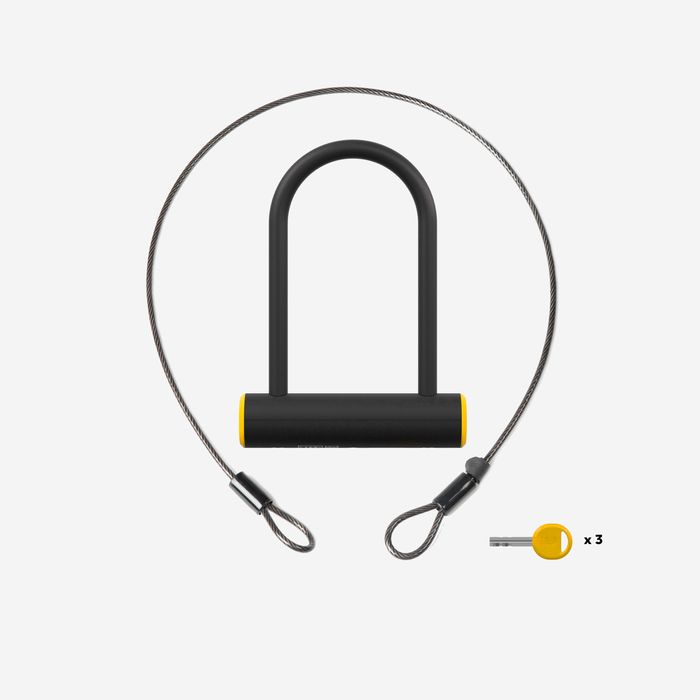 Antifurt Bicicletă U 900m Art2 + Cablu - produs resigilat Decathlon