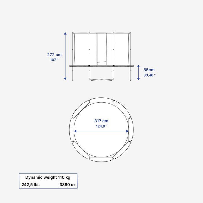 Trambulină De Exterior Cu Diametru 360 - produs resigilat Decathlon