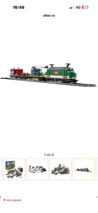 Tren Lego marfar electric cu telecomanda-cod 60198- asamblat