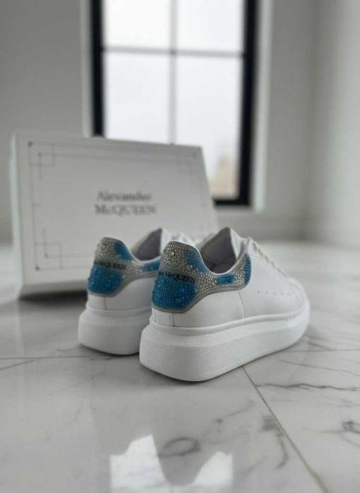 Adidasi Alexander McQueen Glitter - Pietricele - Piele Natura