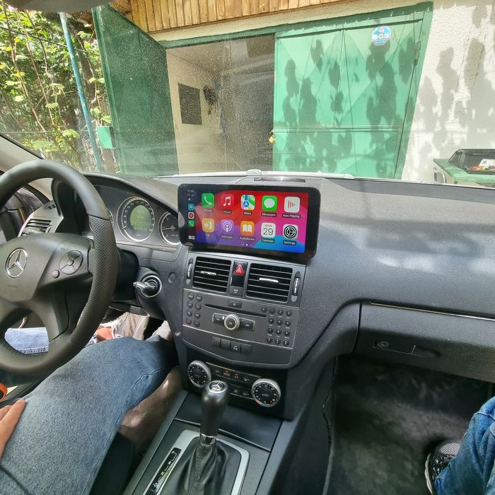 Navigatie android Mercedes C Class w204 facelift Carplay Waze YouTube