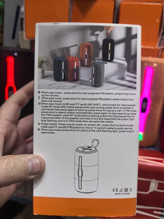 Портативная беспроводная блютуз колонка T&G  модель TG 675