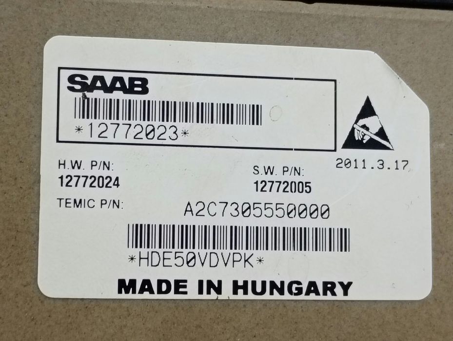 Panou comanda geamuri 12772005 Saab 9-3 2 (facelift) (2007 - 2011)