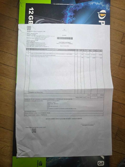 Vand placa video in GARANTIE nVidia GeForce RTX 5070 ca noua