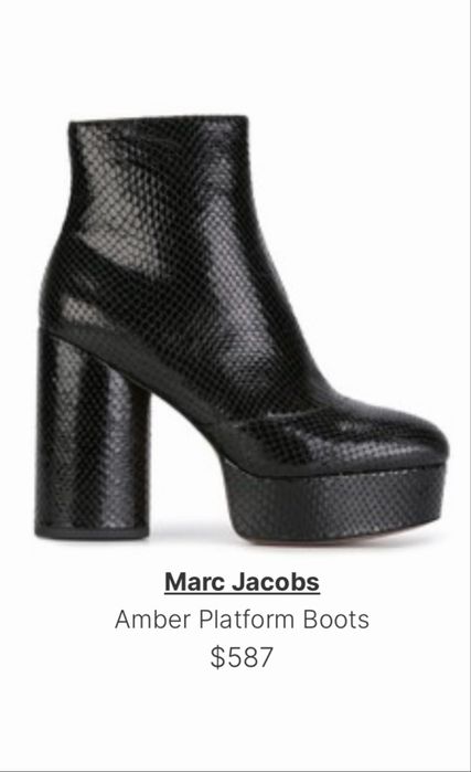 Marc Jacobs Amber – дамски кожени боти на платформа, номер 39