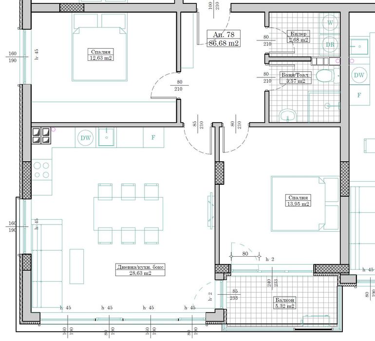Продава се Тристаен апартамент в Варна, Победа - 98 кв.м за 1990 €/кв.м - Снимка #1