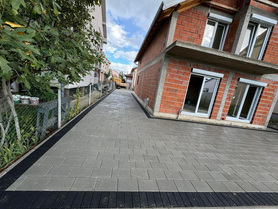 Редене на павета,бордюри,вертикална планировка бехатон унипаваж