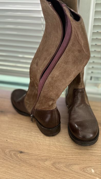 Анатомични ботуши естествена кожа и естествен велур