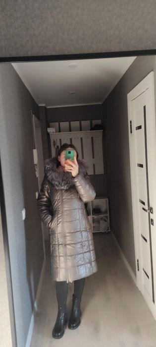 Зимнее пальто, экокожа