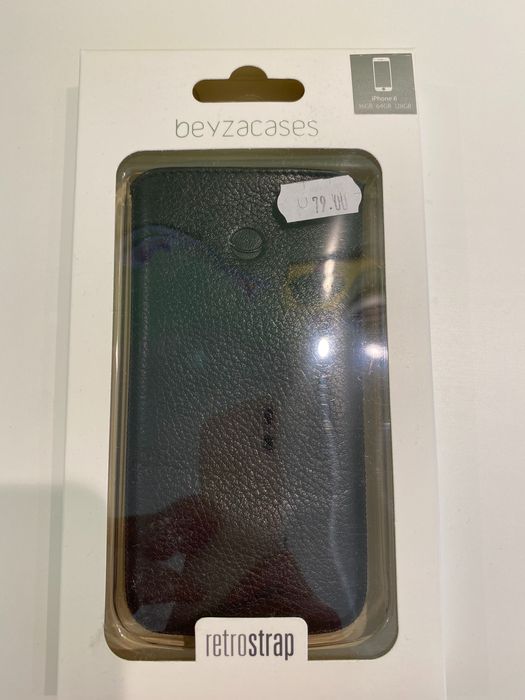 Черен Кожен Калъф за IPhone 6 НОВ