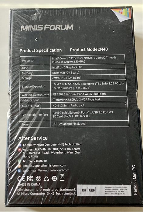 Mini PC Fanless MinisForum