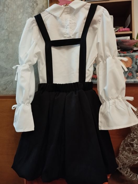 Bluză și sarafan, costum de școală fete 10/12 ani