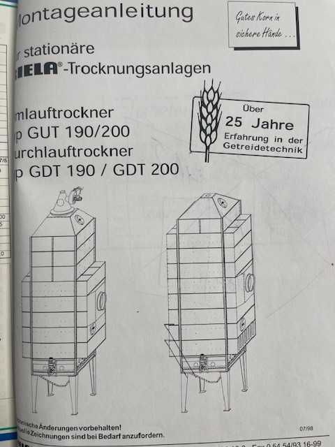 Vand uscator cereale RIELA- stare excelenta de functionare