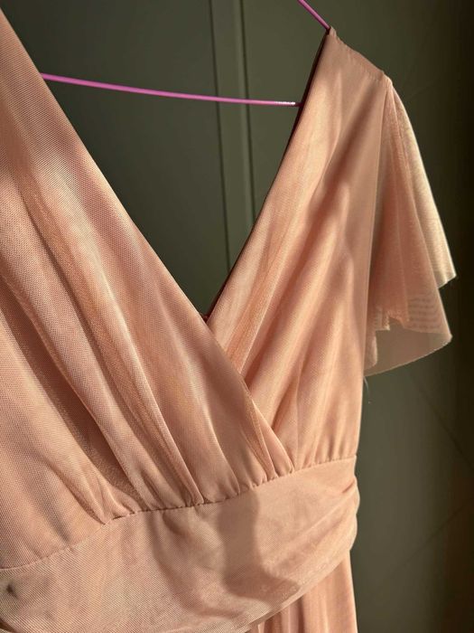 Дълга официална рокля Lynne в розов цвят