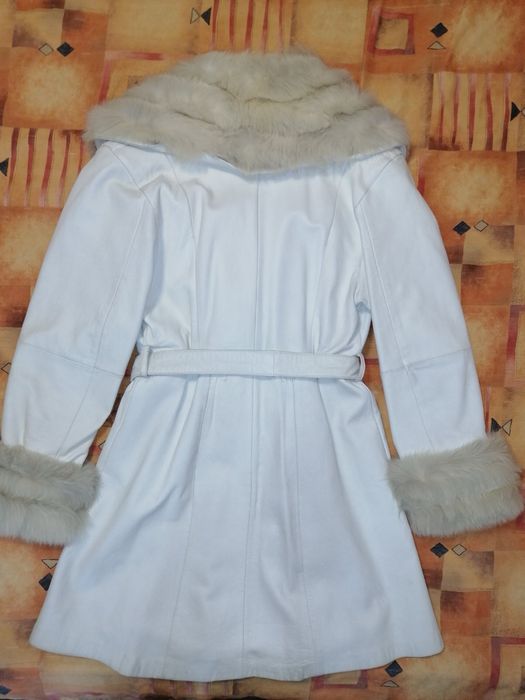 Кожено палто с пух от ЕСТЕСТВЕНА кожа