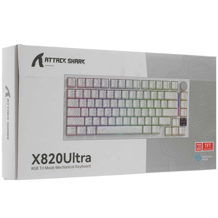 ; Клавиатура ATTACK SHARK X820 Ultra RU/ Moon Night/ Gift Switch
