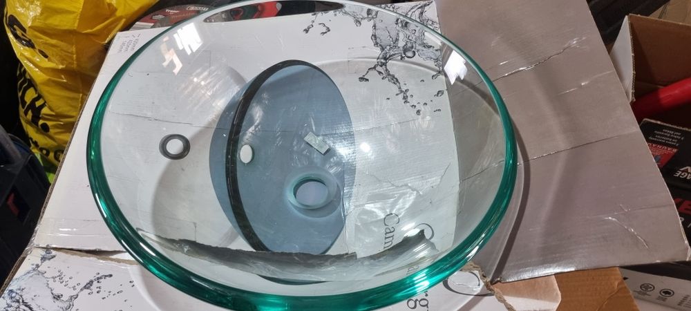 Lavoar baie sticla dubla, chiuveta baie sticla dubla