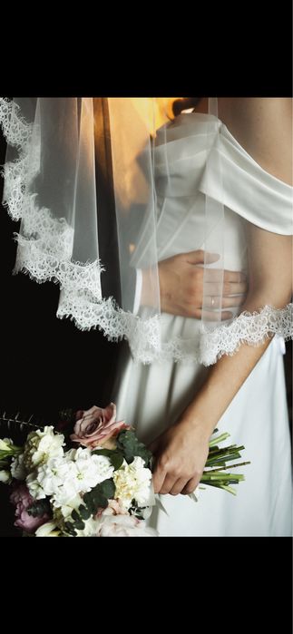 Фата с  кружевом