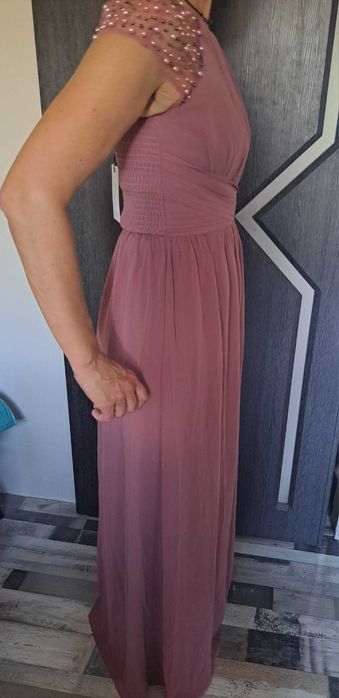 Дълга рокля, в цвят Пепел от рози