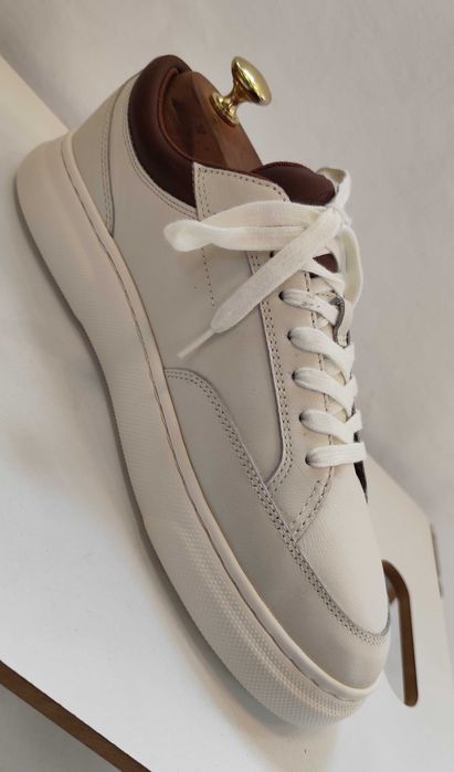 Pantofi sport casual 41 premium GANT NOI piele naturala moale alb