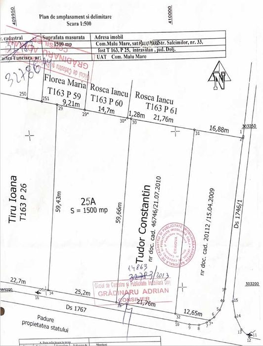 Oferta!!   Teren intravilan Malu Mare 1500 mp - strada Salcamilor